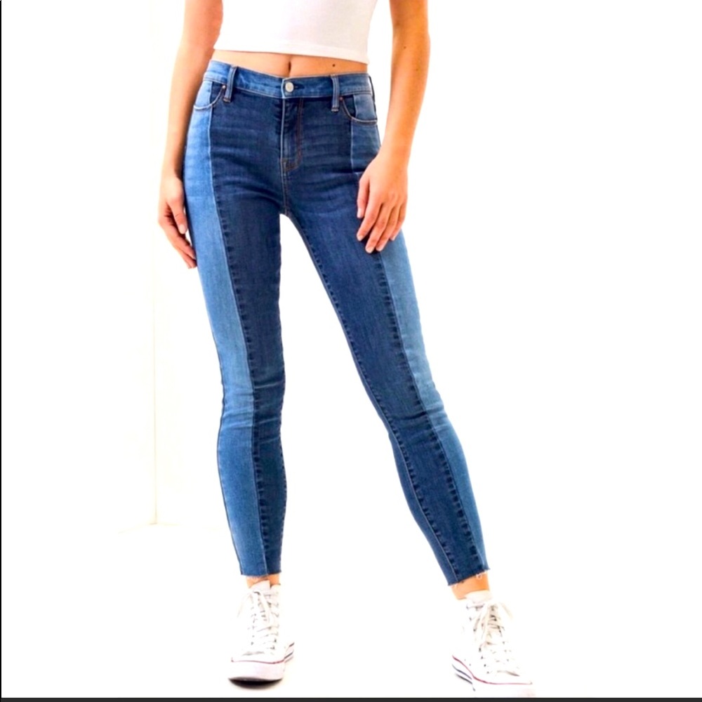Pac Sun High Rise Double Shade Ankle Jeggings